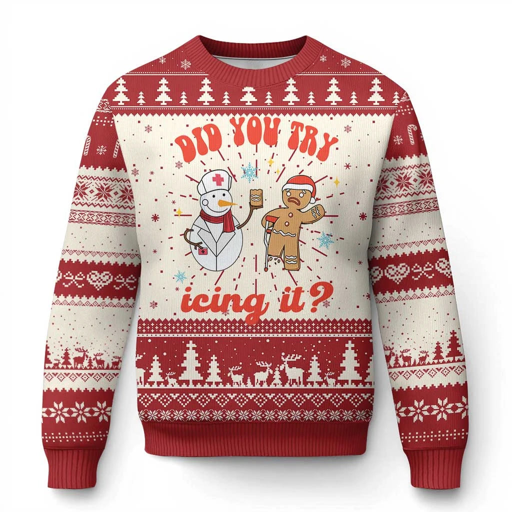 Gingerbread Man Oh Snap Xmas Ugly Christmas Sweater Funny Gingerbread Pattern Sweatshirts Pullover Boys Women Jumper Sweaters