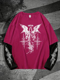 New men's long-sleeved T-shirt for Spring and Autumn 2025 casual roller skating 3D printed street men's wear