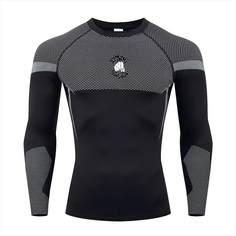EPNOX GARAGE Bold Stylized Dotted Outline White Text with Clenched Fist Graphic Sports Apparel Fitness Training Equipment for