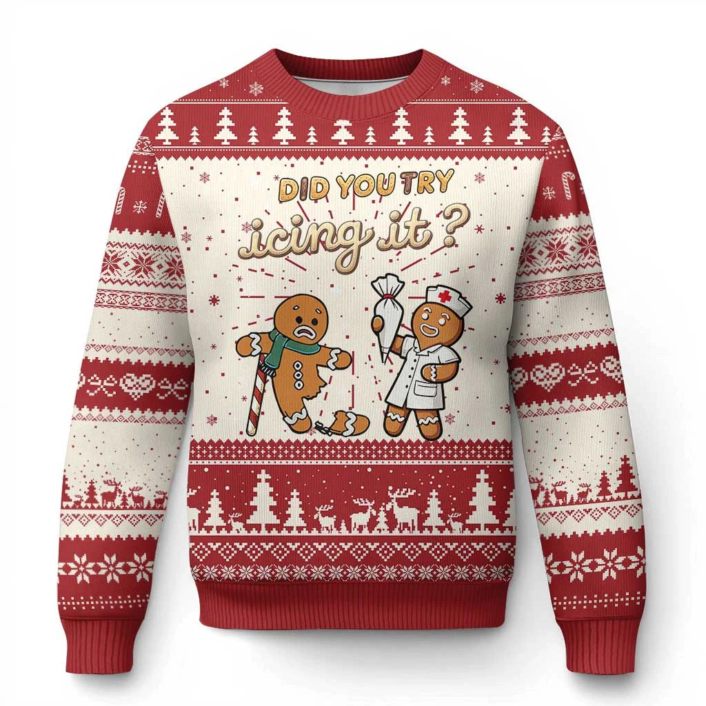 Gingerbread Man Oh Snap Xmas Ugly Christmas Sweater Funny Gingerbread Pattern Sweatshirts Pullover Boys Women Jumper Sweaters