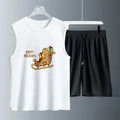 Men's Tank top Sets Men's sweatshirt set Breathable Short Sleeve+ Shorts football new men's sets Fashion Polyester Summe