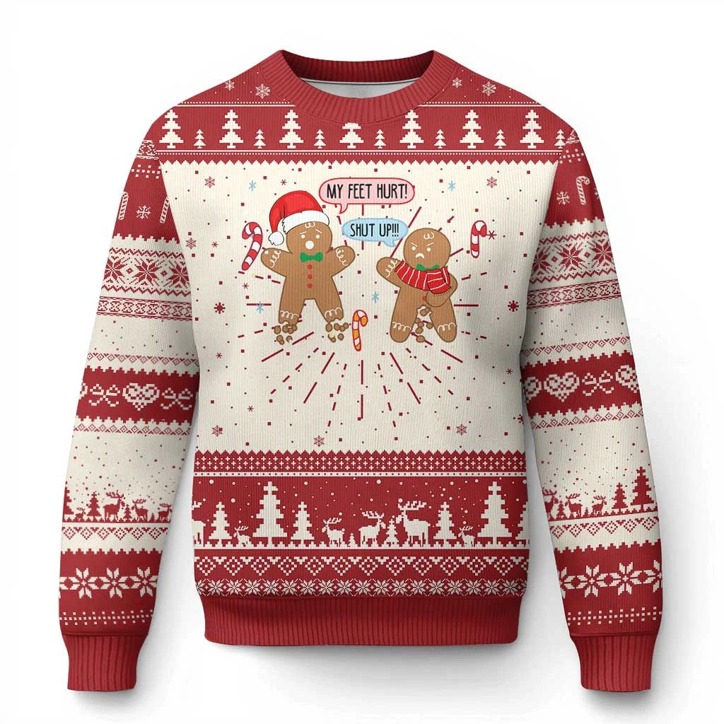 Gingerbread Man Oh Snap Xmas Ugly Christmas Sweater Funny Gingerbread Pattern Sweatshirts Pullover Boys Women Jumper Sweaters