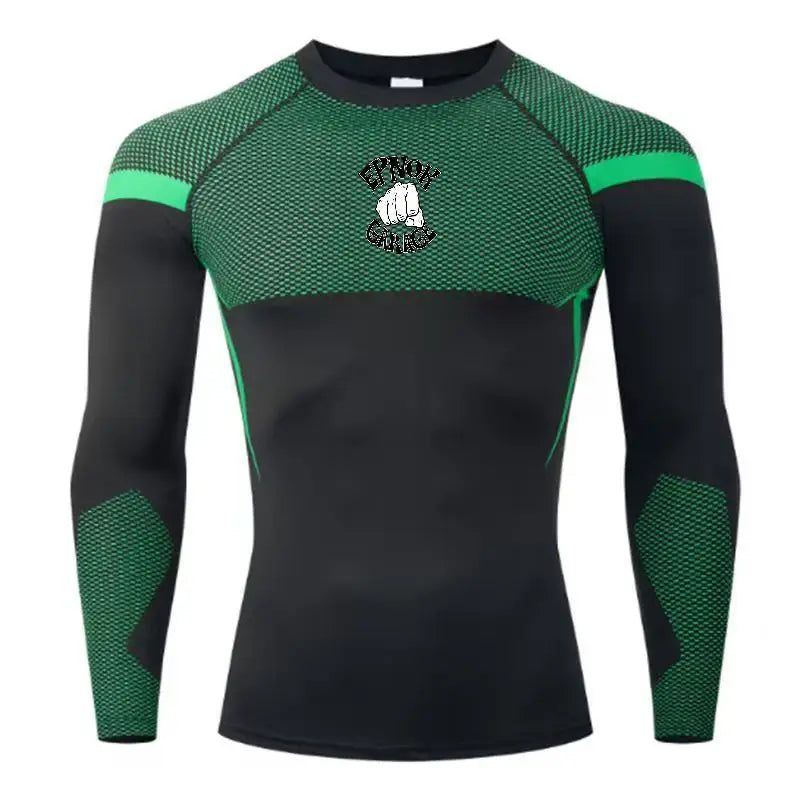 EPNOX GARAGE Bold Stylized Dotted Outline White Text with Clenched Fist Graphic Sports Apparel Fitness Training Equipment for